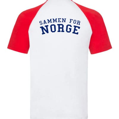Alternative view of Baseball supporter t-skjorte "RØD/HVIT"