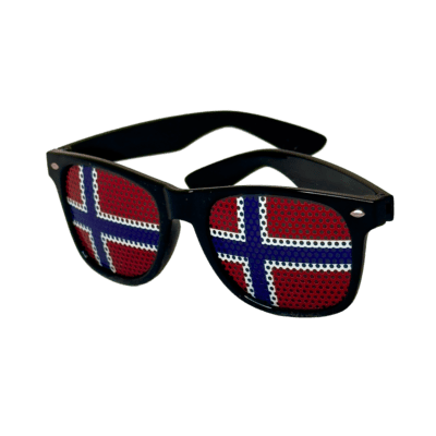 Solbriller med Norgesmotiv