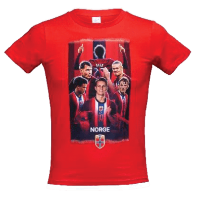 Norges Fotballandslag FC T-Shirt RØD (BARN 4-12 år)